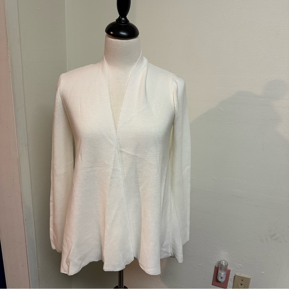 Eileen Fisher Women’s White Open Cardigan Size XS/TP